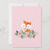 キツネ, 森, かわいい, 女の子らしい, 楽しい, おしゃれ, モダン, 招待状 (裏面)
