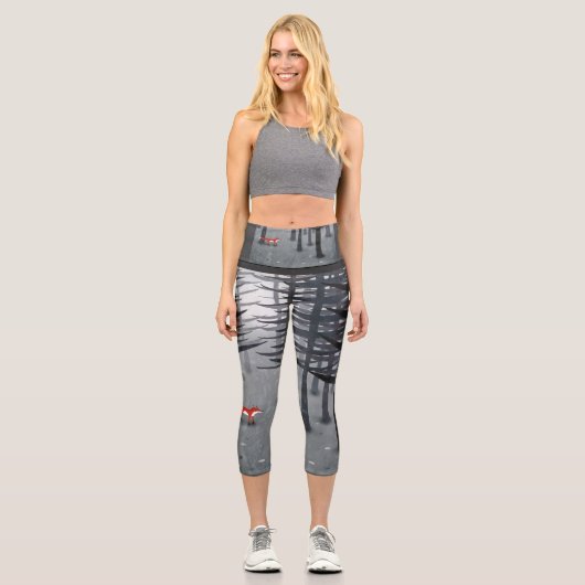 キツネ・森 カプリレギンス (正面)