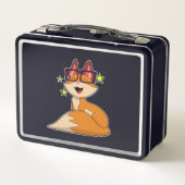 キツネ（眼鏡付） メタルランチボックス (裏面)