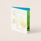 キツネ 箔カード (正面)