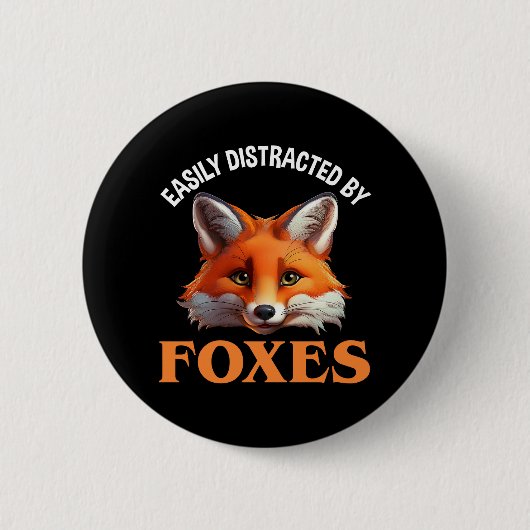 キツネ 缶バッジ (正面)