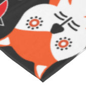 キツネ&自然ノルディックフォークアート テーブルクロス (アングル)