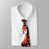 キツネ&自然ノルディックフォークアート ネクタイ (タイ)