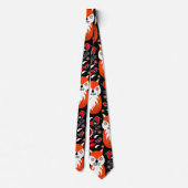 キツネ&自然ノルディックフォークアート ネクタイ (裏面)