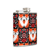 キツネ&自然ノルディックフォークアート フラスク (右)