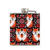 キツネ&自然ノルディックフォークアート フラスク (裏面)