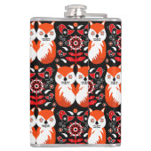 キツネ&自然ノルディックフォークアート フラスク (裏面)