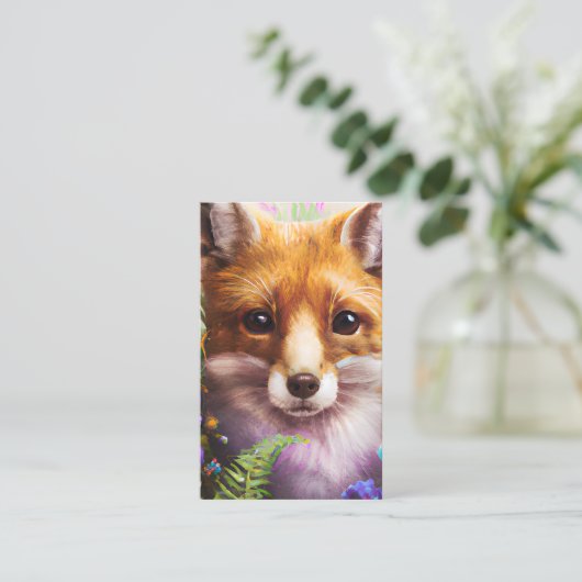 キツネ(花) 名刺 (スタンド正面)