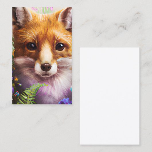 キツネ（花） 名刺 (正面/裏面)