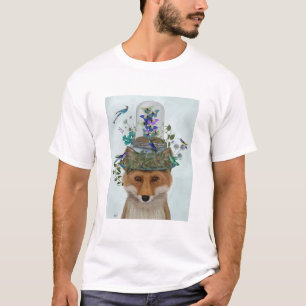 キツネ(蝶の瓶付き) Tシャツ