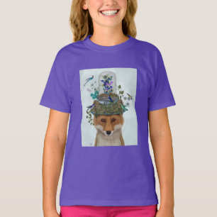 キツネ(蝶の瓶付き) Tシャツ