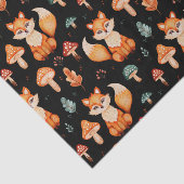 キツネ、野生の森のキノコ、紅葉 薄葉紙 (詳細)