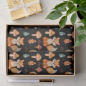 キツネ、野生の森のキノコ、紅葉 薄葉紙 (ギフト)