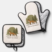 キツネ 鍋つかみ&鍋敷きセット (正面/裏面)