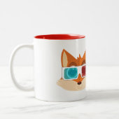 キツネ- 3D ツートーンマグカップ (左)