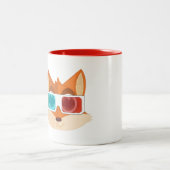 キツネ- 3D ツートーンマグカップ (中央)