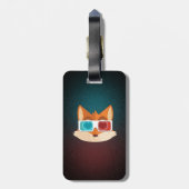 キツネ- 3D ラゲッジタグ (裏面縦)