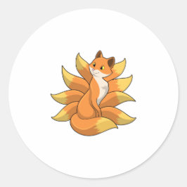 キツネ(9本のキツネテール) ラウンドシール