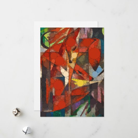 キツネ、Infinity Dots by After Franz Marc シーズンカード (正面/裏面インサイチュ)