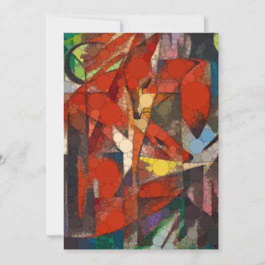 キツネ、Infinity Dots by After Franz Marc シーズンカード (正面)