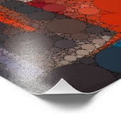 キツネ、Infinity Dots by After Franz Marc フォトプリント (角)