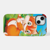 キツネ iPhone 15ケース (裏面横)