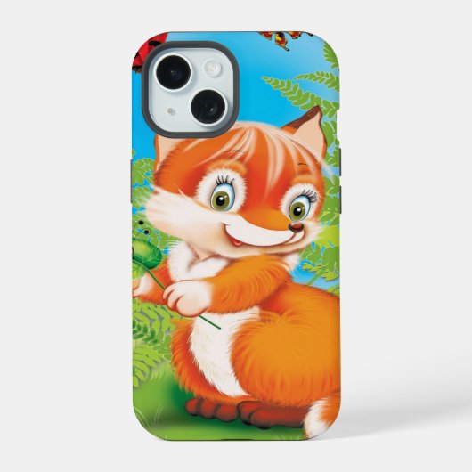 キツネ iPhone 15ケース (裏面)
