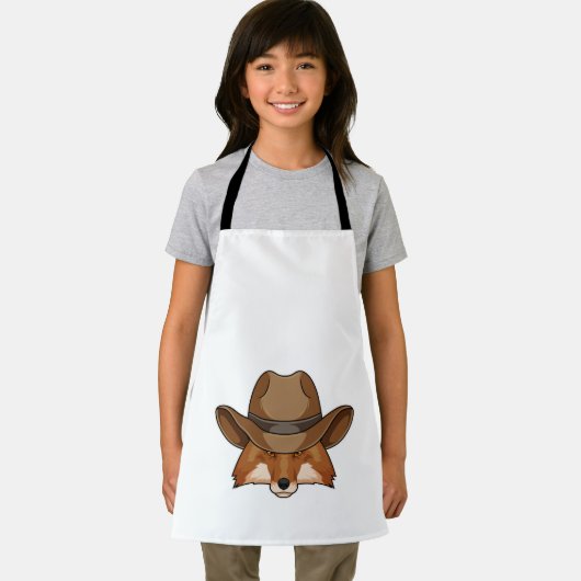 キツネas Cowboy with Hat エプロン (インサイチュ)