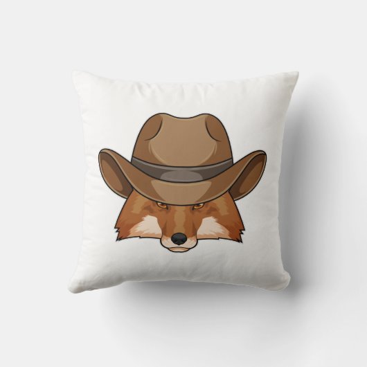 キツネas Cowboy with Hat クッション (裏面)