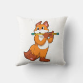 キツネat Music with Flute.PNG クッション (裏面)