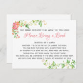 キツネBohoフローラBring a Book Library赤ちゃんシャワー インビテーションポストカード (正面/裏面)