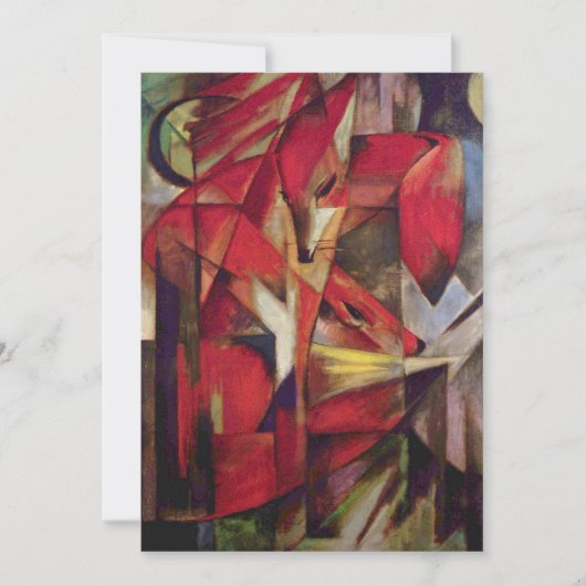 キツネby Franz Marc, ヴィンテージ・抽象芸術・キュービズム・アート (正面)