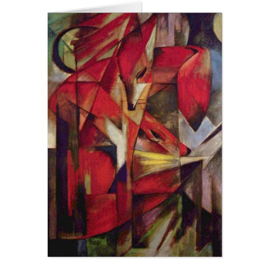 キツネby Franz Marc, ヴィンテージ・抽象芸術・キュービズム・アート (正面)
