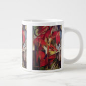 キツネby Franz Marc, ヴィンテージ・抽象芸術・キュービズム・アート ジャンボコーヒーマグカップ (右)