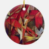 キツネby Franz Marc, ヴィンテージ・抽象芸術・キュービズム・アート セラミックオーナメント (裏面)