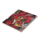 キツネby Franz Marc, ヴィンテージ・抽象芸術・キュービズム・アート タイル (側面)