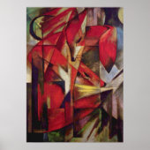キツネby Franz Marc, ヴィンテージ・抽象芸術・キュービズム・アート ポスター (正面)