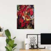 キツネby Franz Marc, ヴィンテージ・抽象芸術・キュービズム・アート ポスター (ホームオフィス)