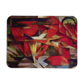 キツネby Franz Marc, ヴィンテージ・抽象芸術・キュービズム・アート マグネット (横)