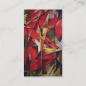 キツネby Franz Marc, Fuchse,ヴィンテージ表現主義 名刺 (裏面)