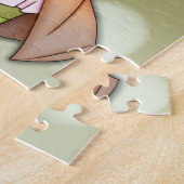 キツネCosplayの日本製アニメの女の子 ジグソーパズル (側面)