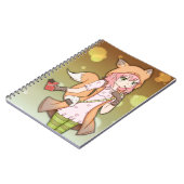 キツネCosplayの日本製アニメの女の子 ノートブック (左側)