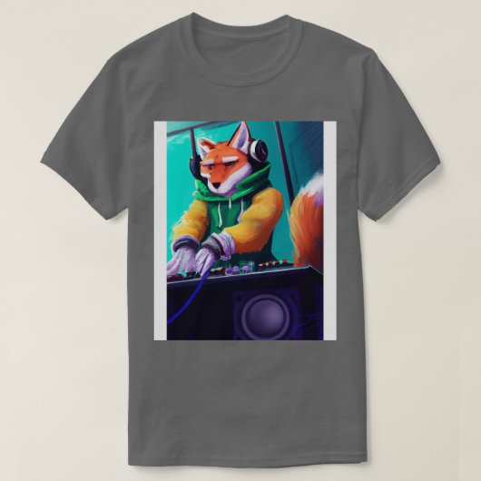 キツネDJブース6 Tシャツ (デザイン正面)