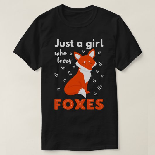 キツネIIを愛する女の子 Tシャツ (デザイン正面)