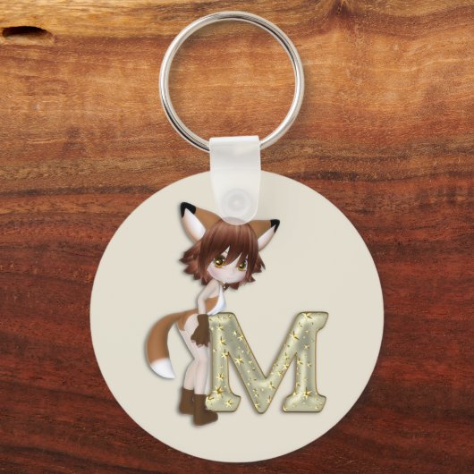 キツネM キーホルダー (正面)