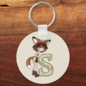 キツネS キーホルダー (正面)