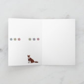 キツネWatercolorArt with Love, Live, Laugh pinks カード (内部)