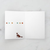 キツネWatercolorArt with Love, Live, Law 5x7カード カード (内部)