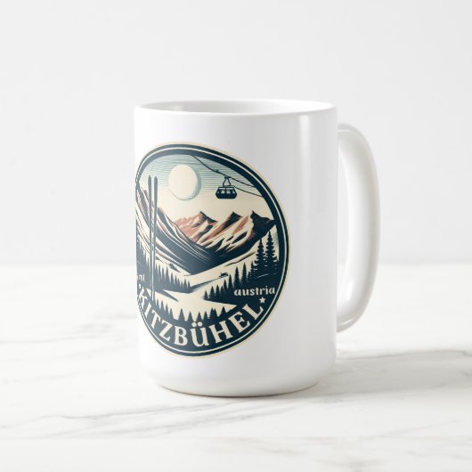 キツブエルタウンオーストリアSKIリゾートギフト コーヒーマグカップ (正面右)