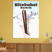 キツブヘルオーストリアスキーポスター キャンバスプリント (インサイチュ (リビング))
